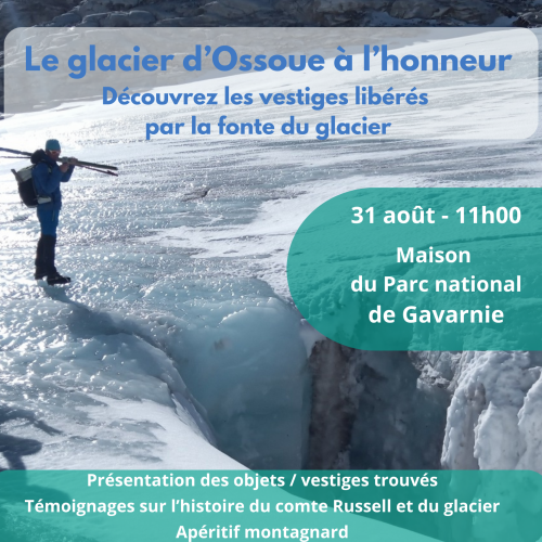 Présentation des vestiges du glacier Ossoue