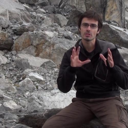 Tournage d'un film sur la formation géologique du massif Gavarnie Mont Perdu