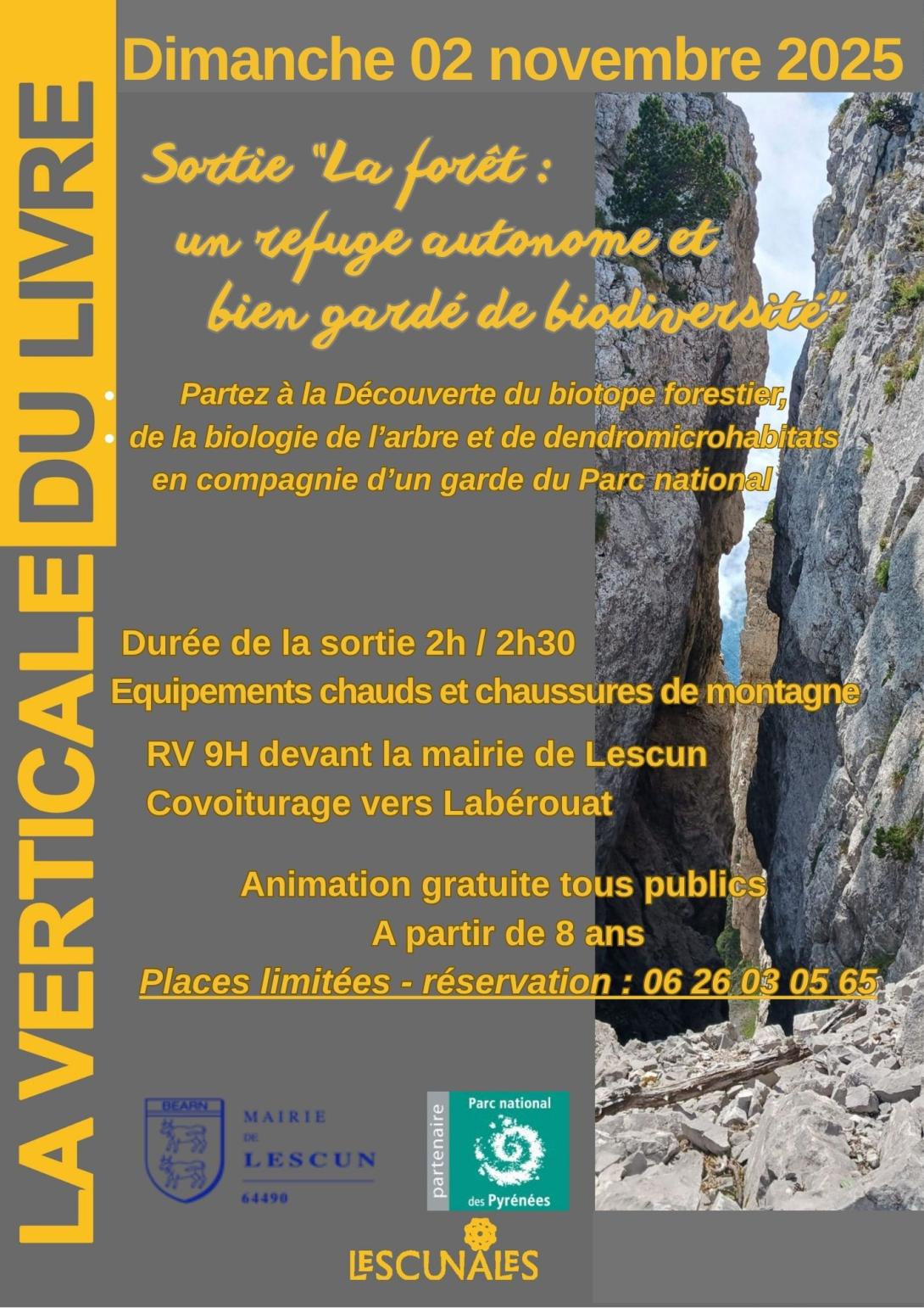 sortie forêt verticale du Livre